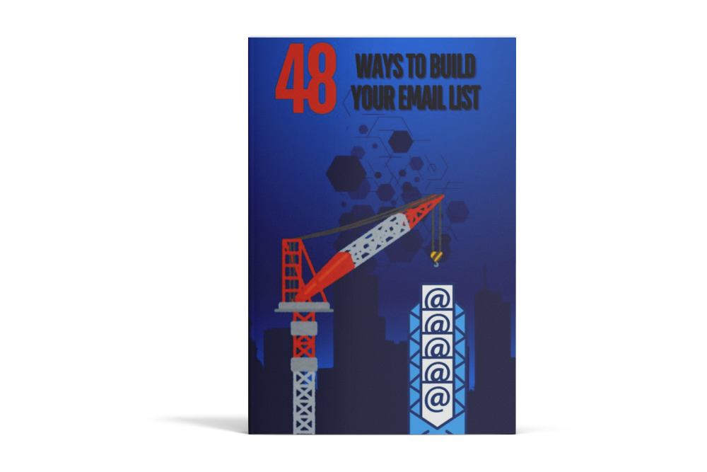 48 ways to build email list mockup cover